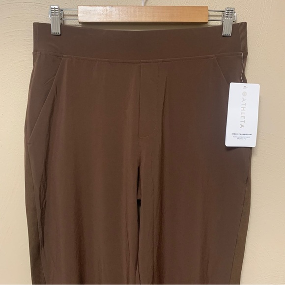 Athleta Brooklyn Ankle Pant Brown Size 8 Tall NWT New - Picture 3 of 14